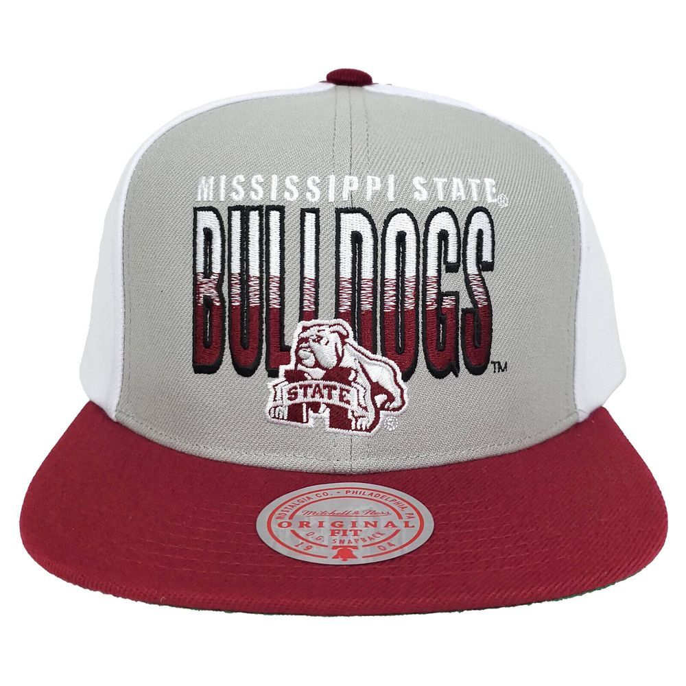 Mississippi State Bulldogs Mitchell & Ness NCAA Snapback Hat Cap Embroidery NWT
